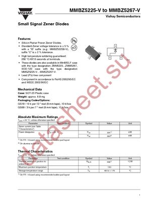 MMBZ5226B-V datasheet  